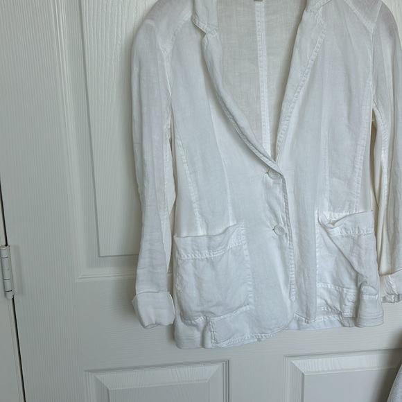 Eileen Fisher White Linen Blazer - Picture 6 of 11